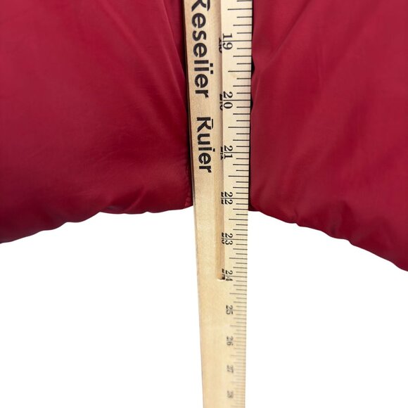 Guess Puffer Down Filled  Jacket Womens M Red Quilted Insulated Double Zip - Picture 7 of 10